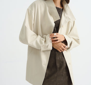 Mid-Length Belted Trench Coat