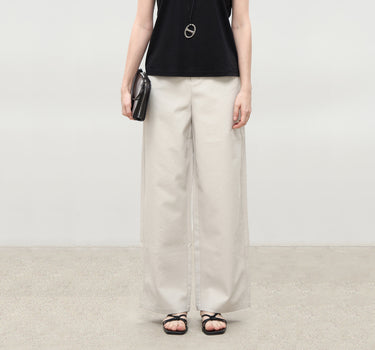 Wrinkle-Resistant High-Waisted Pants