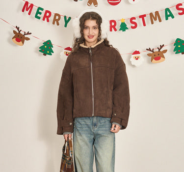 Thickened Vintage Woolen Short Jacket