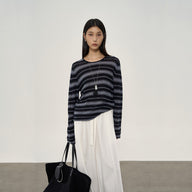 Gradient Stripe Knit Sweater