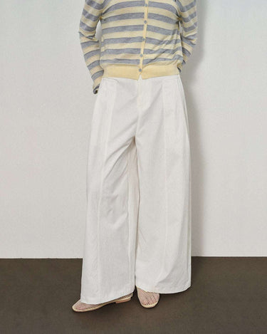 Classic High-Waisted Pants with A-Line Silhouette