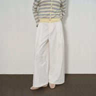 Classic High-Waisted Pants with A-Line Silhouette