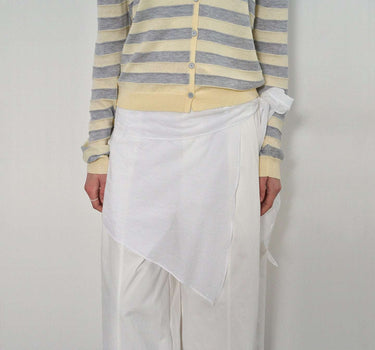 Asymmetric Skirt Curtain with Side-Tie Detail