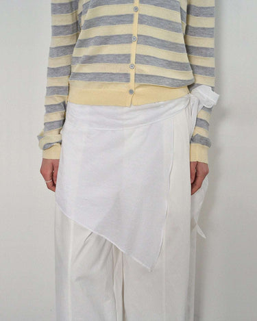 Asymmetric Skirt Curtain with Side-Tie Detail