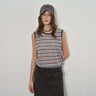 Retro-Inspired Striped Knit Vest for Spring and Summer