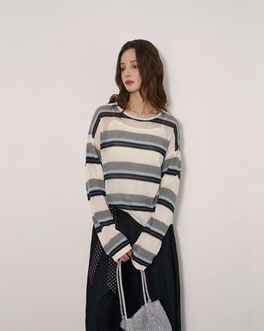 Breezy & Stylish Color-Block Pullover Knit