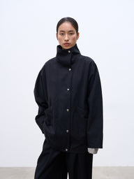 Mid-Length Stand Collar Trench Coat for Women