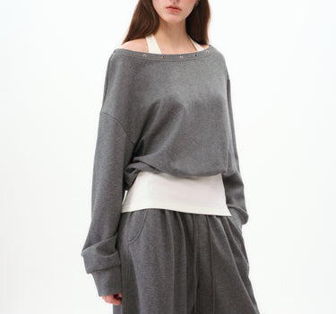 Relaxed Fit Two-Piece Casual Sweatshirt Set
