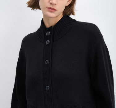 Vintage Stand Collar Wool Sweater