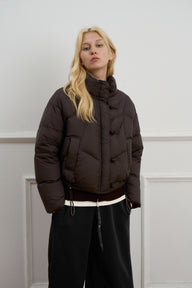 Chinese-Inspired Knob Button Down Coat