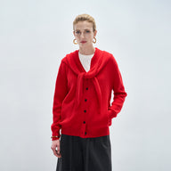 Soft Knit Hood-Scarf Cardigan