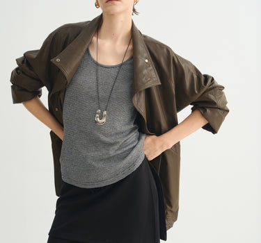Women’s Cropped Trench Coat with Stand Collar
