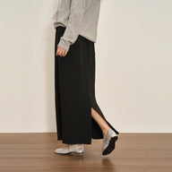 Reversible Style High-Waisted Black Skirt
