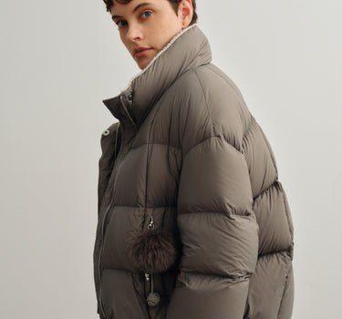 Cropped 90% Down Winter Jacket