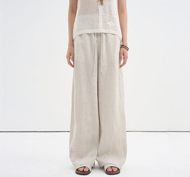 Breathable Linen Wide-Leg Pants for Summer