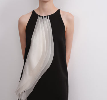 Color-Block Sleeveless Occasion Dress