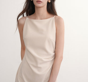 Minimalist Waist-Tucked Tank Midi Dress