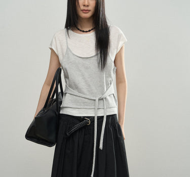 Layered Knit Sweater Top for Women