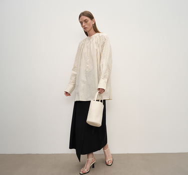 Timeless Striped Cotton Blouse: Casual & Chic