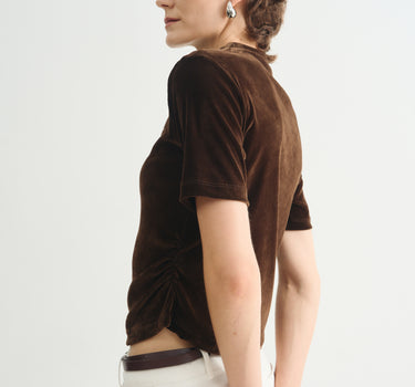 Women's Velvet Half Turtleneck Long Sleeve Top