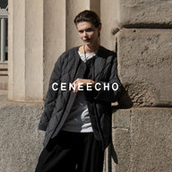 Crew Neck Button-Front Down Jacket