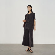 Relaxed Knit Top and Wide-Leg Pants Set