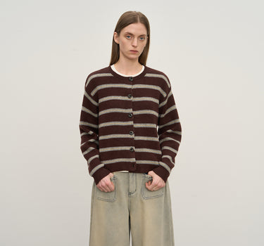 Women’s Warm Striped Knit Cardigan Sweater