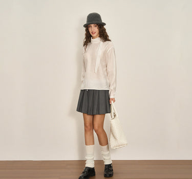 Elegant Tie-Front Cotton Blouse