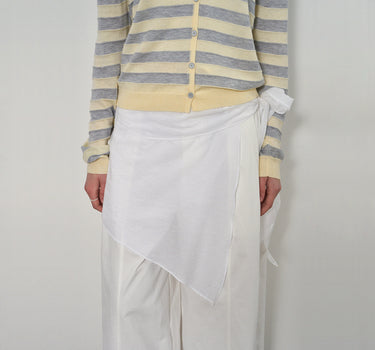 Asymmetric Skirt Curtain with Side-Tie Detail