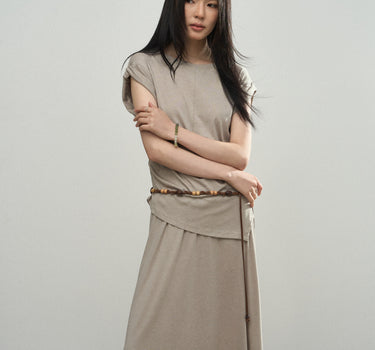 Elegant Two-Piece Set with Midi Skirt