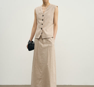 Relaxed Artistic Vest Set for Work & Leisure