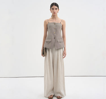 Vintage Floral Strapless Tank Top