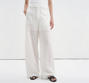 Lightweight Linen Drawstring Pants