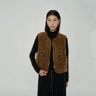 Retro Bouclé Cashmere-Feel Vest