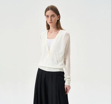 Breathable and Lightweight Knit Patchwork Sweater