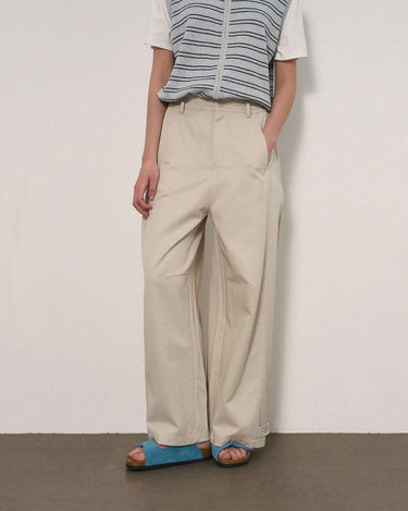 Soft Cotton-Blend Casual Trousers with Relaxed Fit