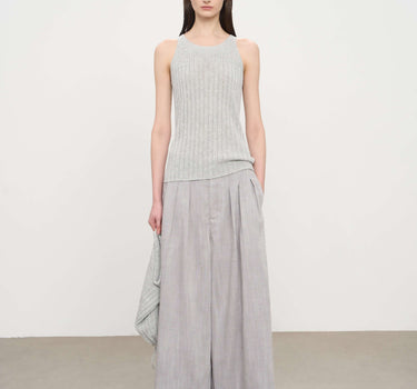 Relaxed-Fit Wide-Leg Pants – Two-Tone Style