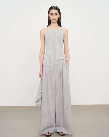 Relaxed-Fit Wide-Leg Pants – Two-Tone Style