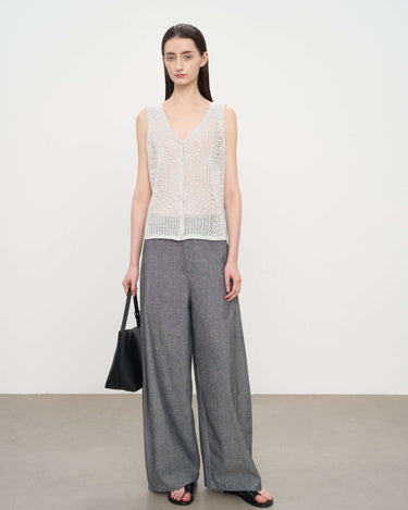 Minimalist Earth Tone Wide-Leg Pants