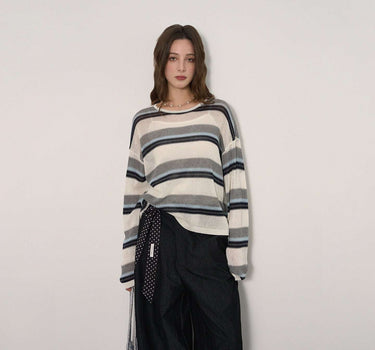 Breezy & Stylish Color-Block Pullover Knit