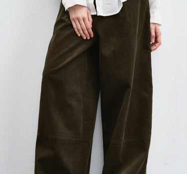 Vintage Pleated Straight-Leg Wide-Leg Pants
