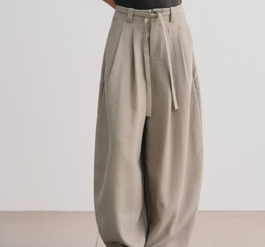 Pleated Relaxed-Fit Pants