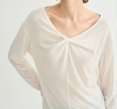 Twisted Knot V Neck Blouse