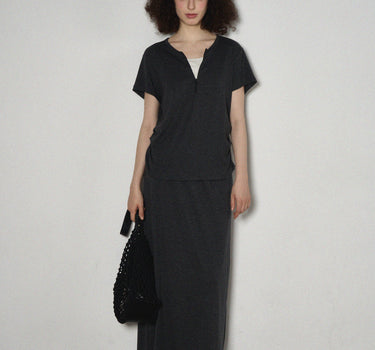 Retro Half-Zip Knit Dress for Everyday Movement