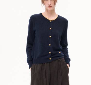 Two-Piece-Style Patchwork Knit Top
