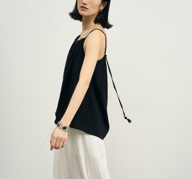 Relaxed A-Line Linen Blend Blouse