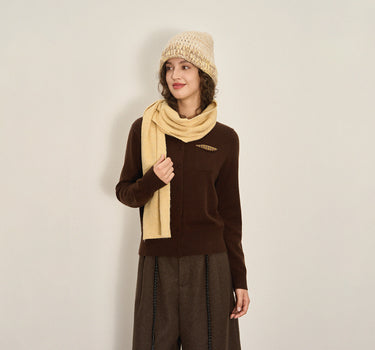 Layering-Friendly Crew Neck Knit Sweater