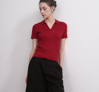 Women's V-Neck Linen Blend Knit Sweater