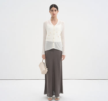 V-Neck Conch Shell Cardigan