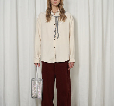 Relaxed-Fit Embroidered Collar Casual Shirt